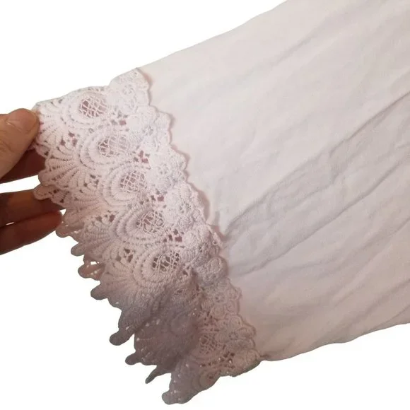 Torrid Womens 3X Light Pink Lace Trim 3/4 Sleeves - Picture 5 of 7